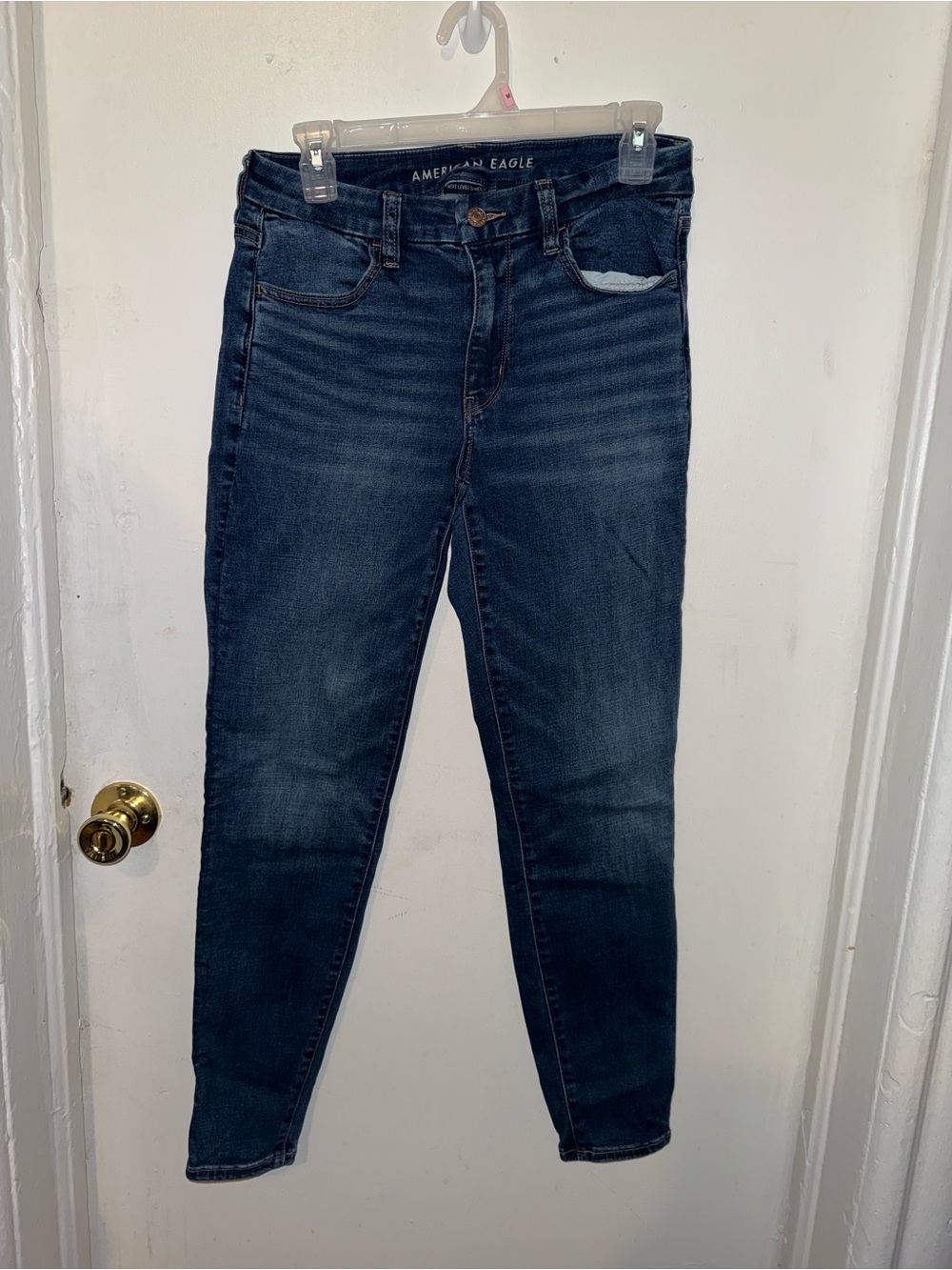 American Eagle Outfitters Women's Dark Wash High-Rise Skinny Jeans